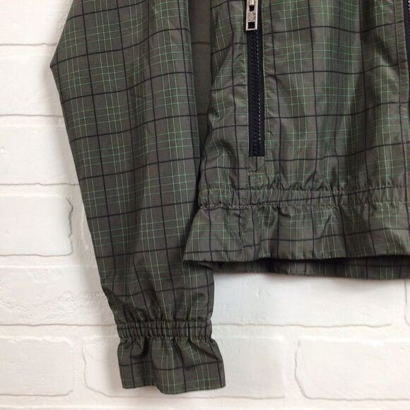 𝅺the North face rain jacket windbreaker fall splash coat summer XS brown green - Picture 7 of 11
